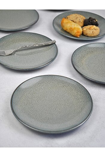 Qualitev 6 Pcs Porcelain 17 cm Mini Dessert Pastry Plate Catering Plate-Valencia