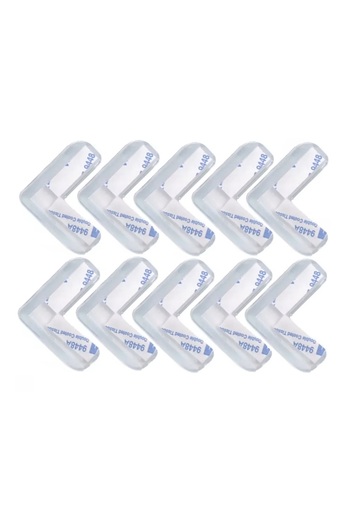 OEM Set of 10 furniture sharp corner protectors, silicone, transparent