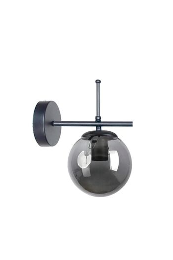 Modavize Feris Special Living Room - Kitchen - Cafe Design Black Body Glass Wall Sconce