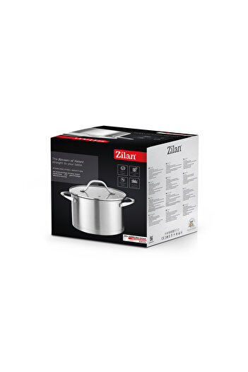 Zilan Home Zilan ZLN1351 stainless steel pot, 3L Diameter 20 cm, riveted handles, Dishwasher safe