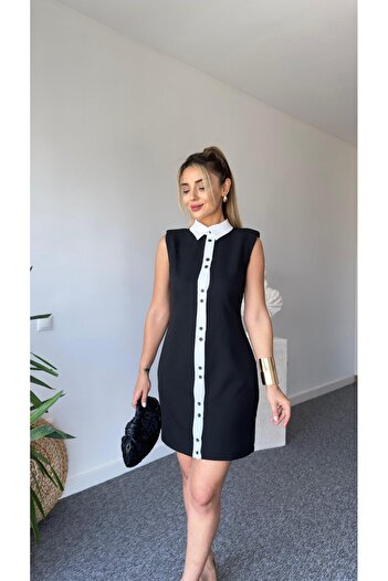 QİMYA BUTİK KEYYMOD Women's - Color Blocked Padded Short Dress