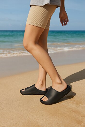 royalmoni Eva Unisex Women Men Black Sabo Daily Comfortable Balcony Garden Pool Beach Slippers