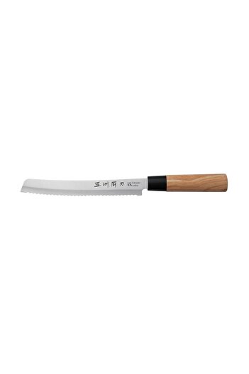 Carl Schmidt Sohn Osaka bread knife, stainless steel, wooden handle, 20 cm