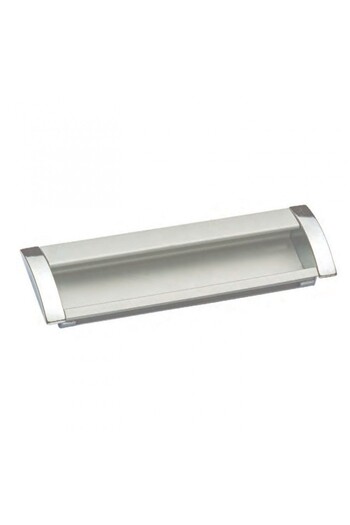 KOÇSAN Recessed Matte Chrome 192 mm Handle, Luxury Country Kitchen Furniture Cabinet Drawer Handle