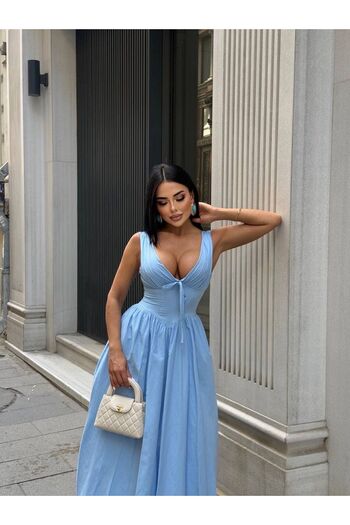 Ekim Store Strappy Degaje Neck Aerobin Lace up Dress