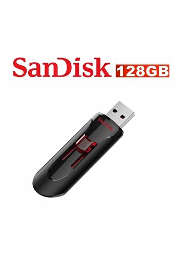 SanDisk محرك أقراص فلاش كروزر جلايد USB 3.0 بسعة 128 جيجابايت، نقل سريع، قابل للسحب، آمن، وتخزين محمول