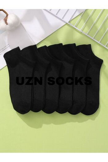 UZN SOCKS 20 чифта памучни къси чорапи до глезена | Унисекс | Черни | Водоустойчиви | Подходящи за ежедневна употреба