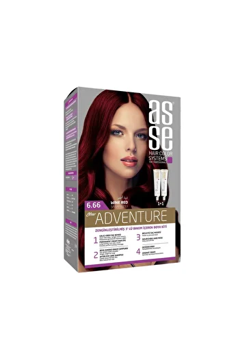 asse Permanent Hair Dye 6.6 Wine Red (ROSU VIN) 50 50ml