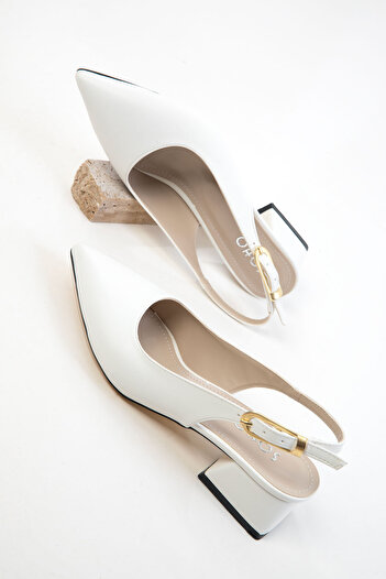 SOHO White Women's Classic Heeled Shoes 20421