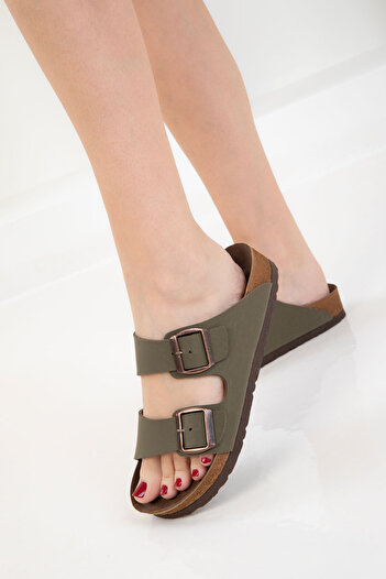 SOHO Khaki dámske papuče 20631