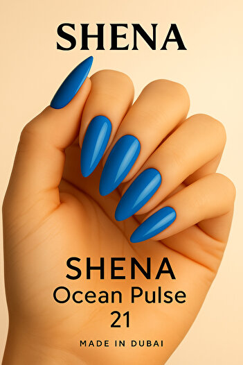 Shena Kalıcı Oje 15 ml - 21 Okyanus Mavi - Uv/led Gel Polish ❤ From Dubai