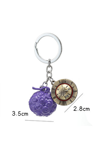 choice2 1pcs Anime One Piece Keychain Metal Cartoon Luffy Ace Law Devil Fruit Keyring Pendant Car Key Holder