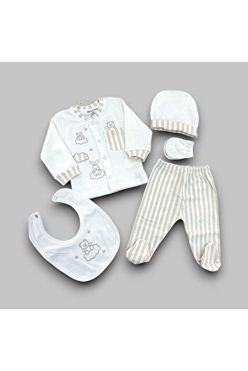 Aziz Bebe Baby Boy Ecru 5 Pack Hospital Release