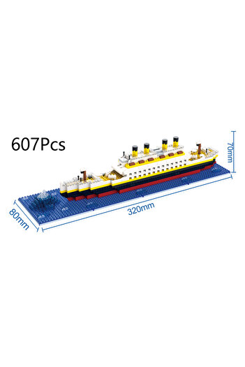 Choice 607pcs-Opp bag Small Particle Building Block Assembly Toy Titanic Giant Boy Girl Puzzle Cruise Ship