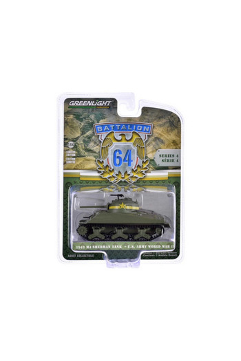 TOYFEST Greenlight 1/64 كتيبة 64 سلسلة 4- 1943 M4 شيرمان دبابة الجيش الأمريكي الحرب العالمية الثانية