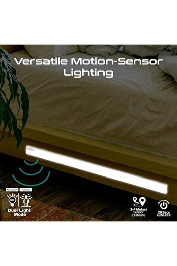 Promate 60cm LED Light with Motion Sensor, 100lm Brightness, Energy-Efficient 4W LEDs, USB-C Recharg