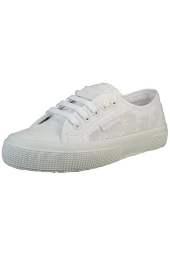 Superga Damen Low Sneaker 2750 Flower Sangallo Low Top S5137jw Weiß A0a Total White Textil