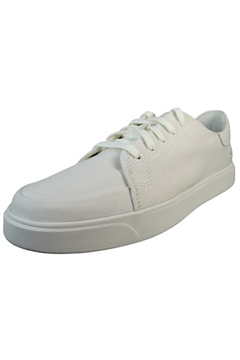 Timberland Herren Low Sneaker Emerson Street Low Top Tb0a6cqqet7 Weiß White Canvas Leinen