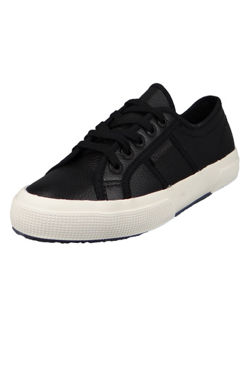 Superga Damen Low Sneaker 2750 Tumbled Leather Low Top S009vh0 Schwarz Adt Black Favorio Leder