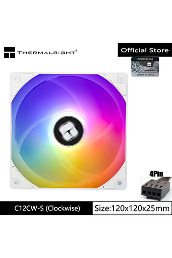 Choice Fixed Color Other TL-C12CW-S ARGB Thermalright TL-C12CW-S chassis fan 12cm4pin PWM ARGB colorful fan