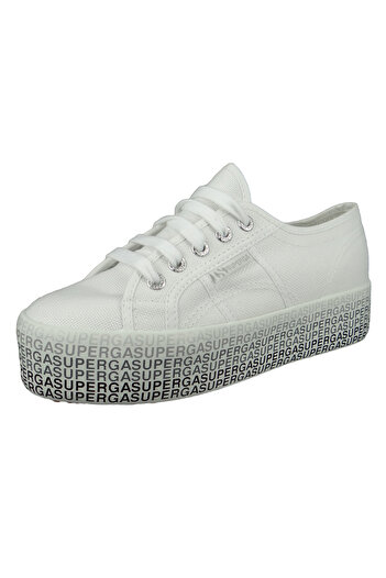 Superga Damenschuhe-sneaker S111tpw 2790 Cotu Minilettering Textil Weiß A69 White Black