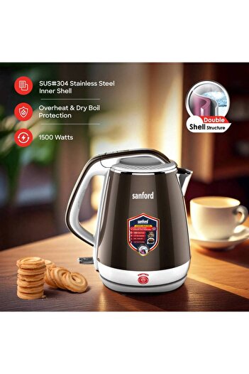 Sanford Sanford 1.7L Double Layer Cordless Electric Kettle