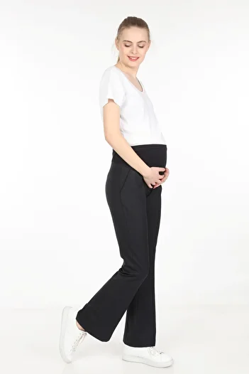LİYACA Pregnant Spanish Fabric Pants with Adjustable Waist