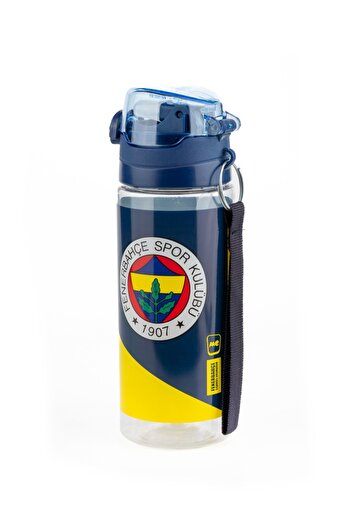 Fenerbahçe Fb Licensed Flask with Straw 500 ml – Yellow Navy Blue with Love Every Sip Is with You!