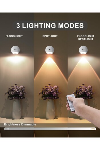 DELPI LED Lamp with Motion Sensor, USB Rechargeable, Portable, Remote Control, Magnetic Self-Adhesive Moun