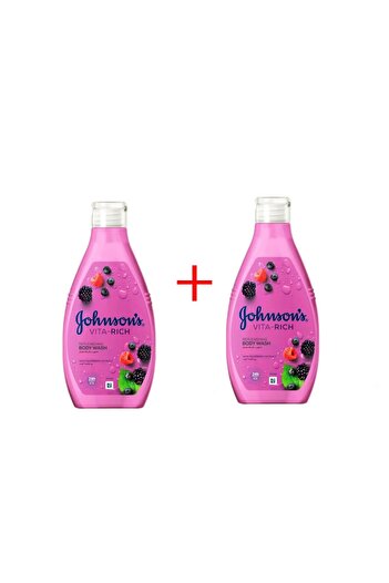 Johnson Johnson's Body Wash with Raspberry Extract 250ml + 250ml