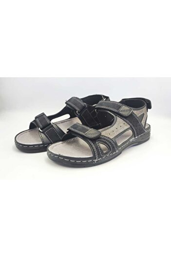 DR KLOMPA Men's Sandals - Black Gray - Comfort Supported Structure Stylish Design Soft Sole Suitable for Daily Use