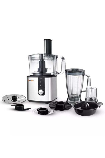 Koolen Multi-Function Stainless Steel Electric Food Processor With 5 Speeds 2 L 750 W 801.102.004 Black/Cle