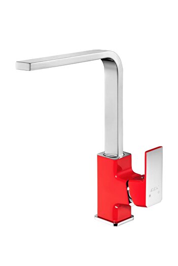 Eca Tiera Sink Kitchen Faucet - Chrome Red 103318065