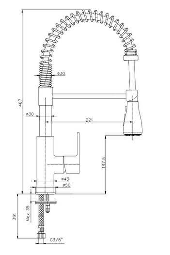 Eca Nıta Spring Sink Faucet102518106