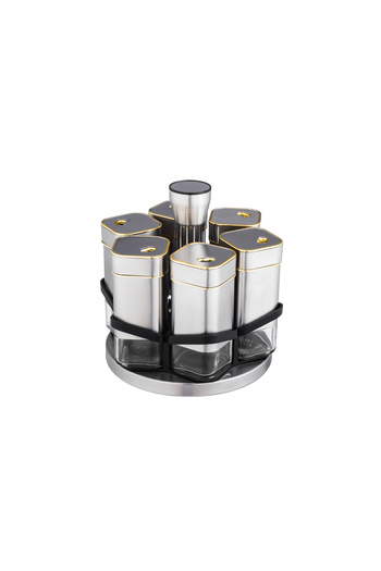 Dania Spice Jar Set with Stainless Steel Holder