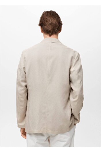 MANGO Man Slim fit keten blazer ceket