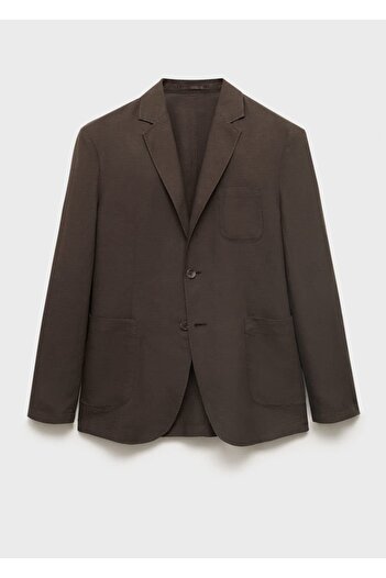 MANGO Man Slim fit keten blazer ceket