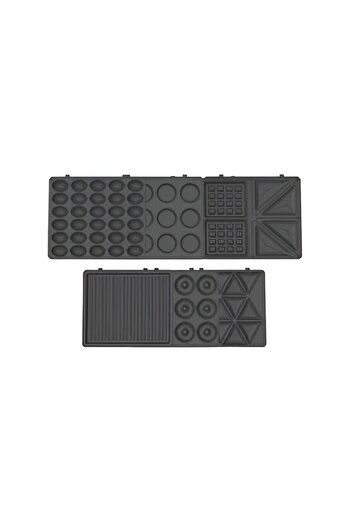 MEBASHI 7 in 1 Sandwich & Snack Maker – Grill, Waffle, Donut, Samosa, Pancake | Non-Stick, Dishwasher Safe