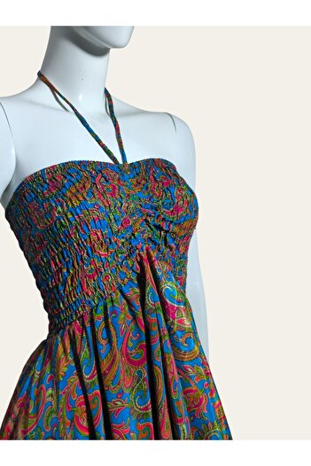 india Short dress with a layered triangle cut