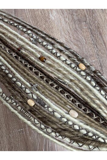 Selin Bengi Σετ 16 πόρπες Rasta 50cm - Platinum & Light Ashy Auburn & Dark Auburn