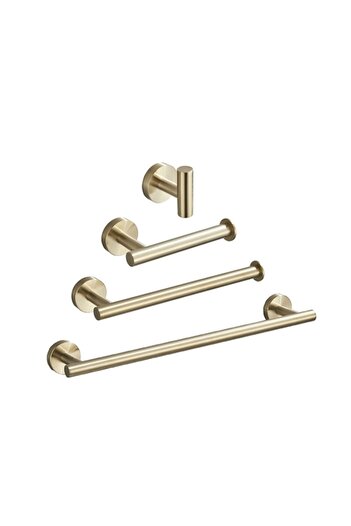 Blackswan Design Bathroom accessories set, Blackswan, Type M19, 4 pieces, round matte gold model, size 45 cm