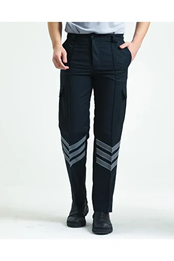 NKYSTORE Special Safety Pants with Reflector Detail – Black |   Cargo Pocket, Durable Fabric