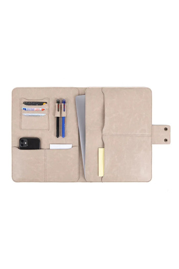 MORCA MacBook Air Pro 13-14 Inch Organizer Briefcase & Laptop & Tablet Bag Beige Crazy