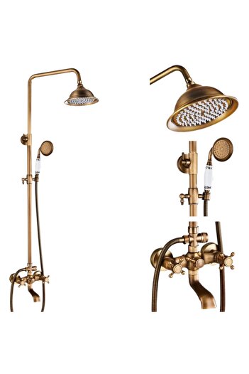 Blackswan Design Shower faucet, Blackswan, Type M40.3, antique bronze model, size 20 cm