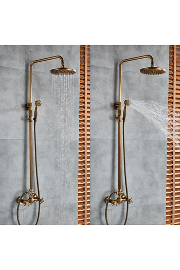 Blackswan Design Shower faucet, Blackswan, Type M38.2, antique bronze model, size 25 cm