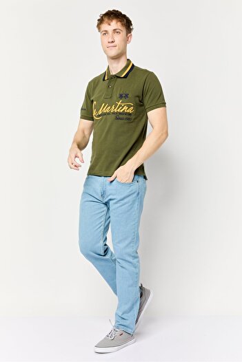 La Martina Men Regular Fit Embroidered Short Sleeves Polo Shirt, Olive