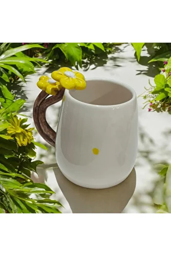 seda seramik Handmade Daisy Special Design Ceramic Coffee Mug Mug Cup 400 ml