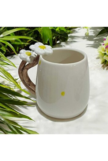 seda seramik Handmade Daisy Special Design Ceramic Coffee Mug Mug Cup 400 ml
