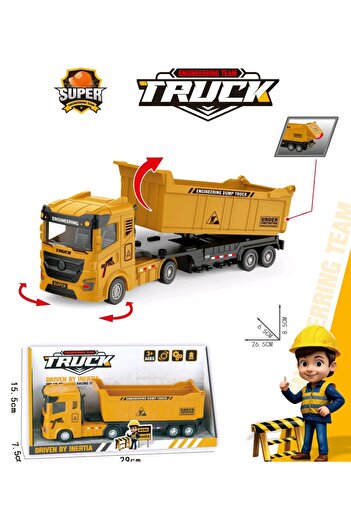 berattoys oyuncak kamyon iş makinaları kırılmaz plastik 27 cm iş araçları