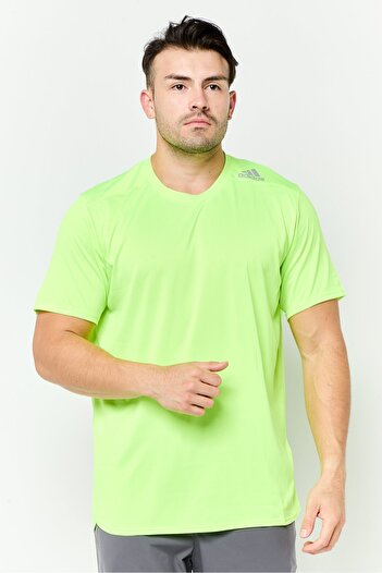 adidas Men Sportswear Fit Short Sleeve Training T-Shirt, Lime Green